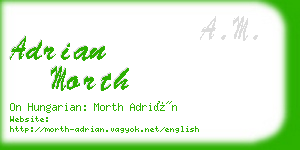 adrian morth business card